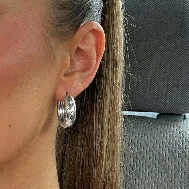 Stella Hoops - Silver