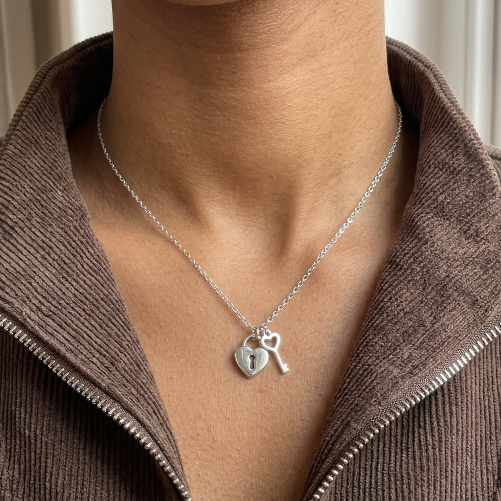 Darling Lock Necklace - Silver