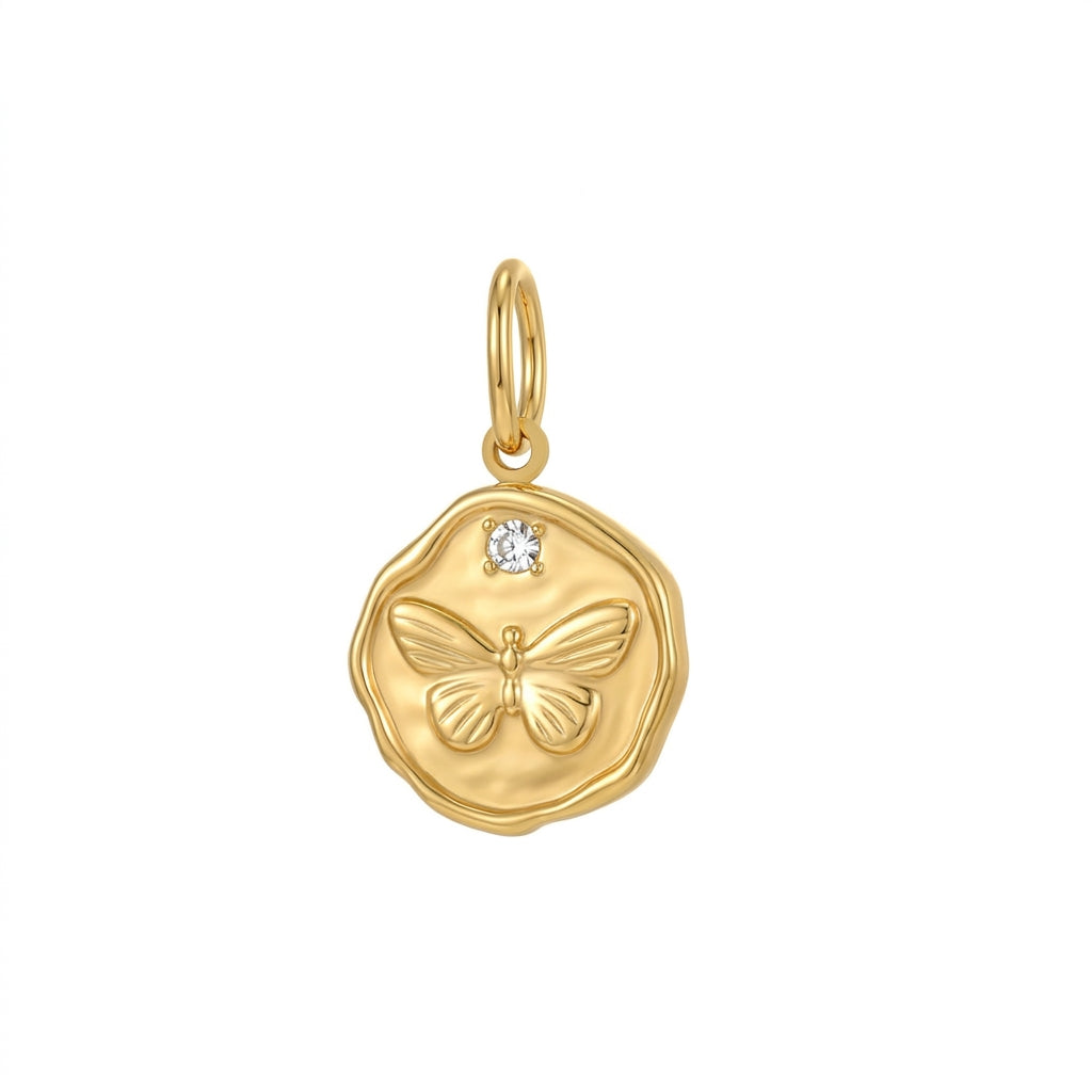 Coin Butterfly Charm