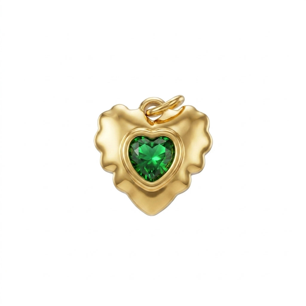 Emerald Heart Charm