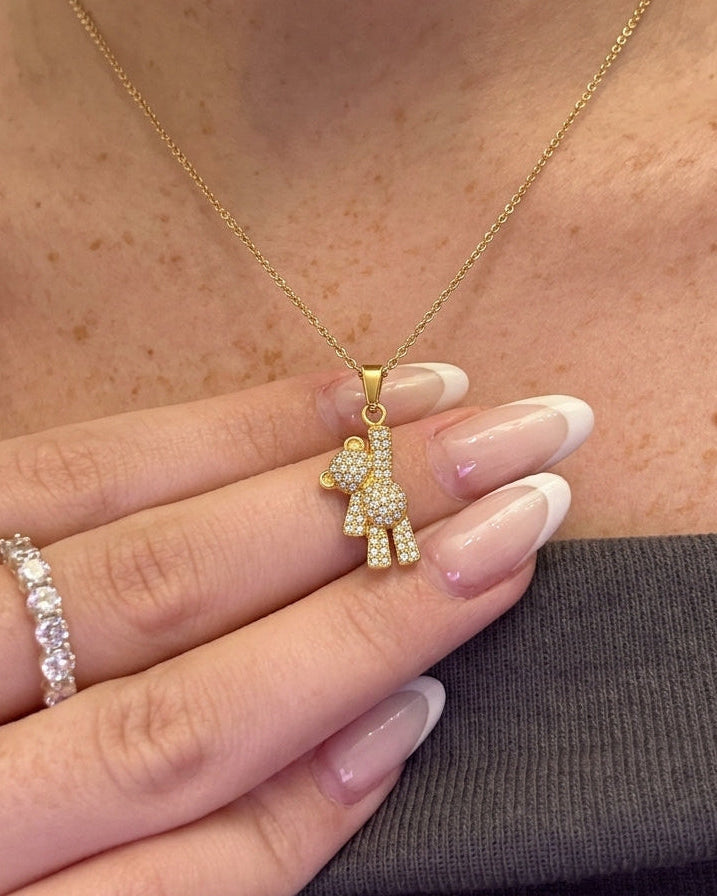 Honey Bear Necklace - Gold