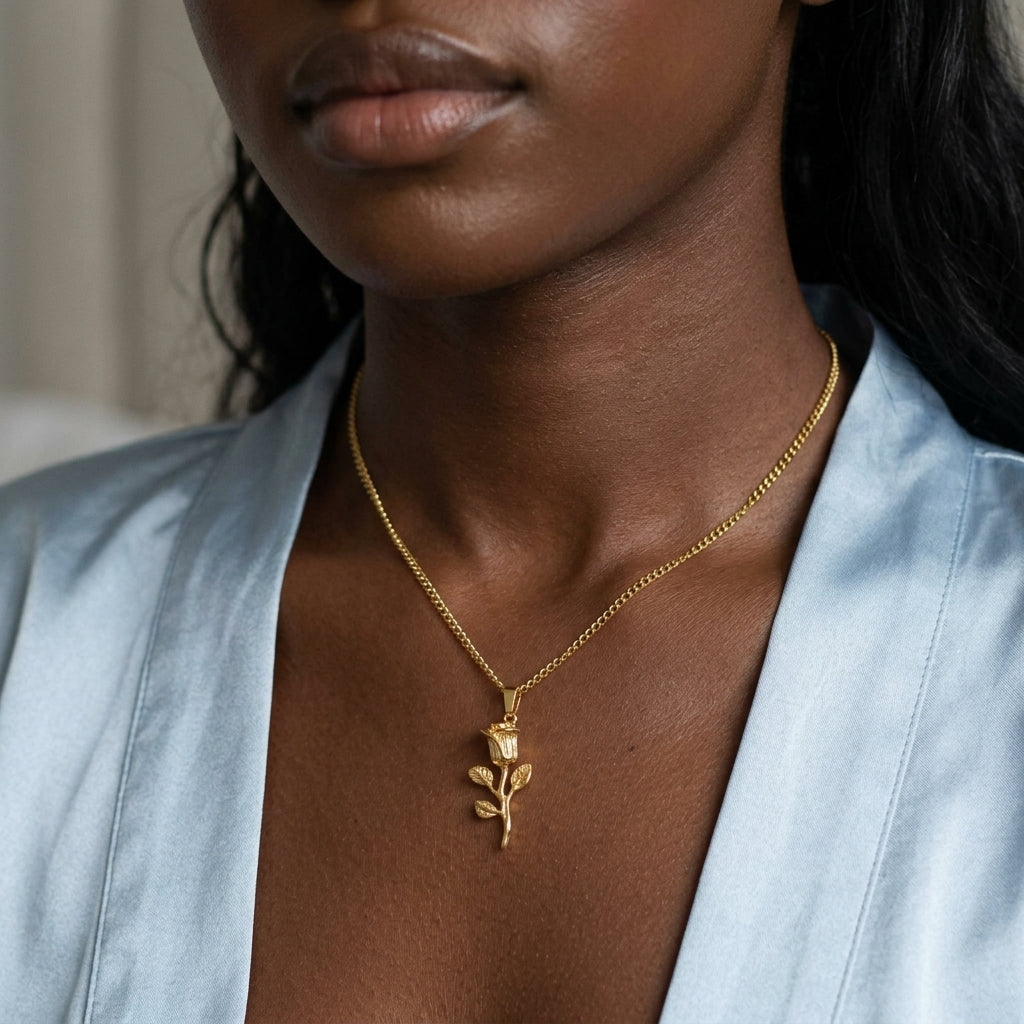 Rose Necklace - Gold